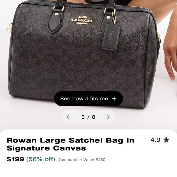 Coach - Rowan Large Satchel in Signature Canvas - NWT + protective covers - Picture 10 of 10